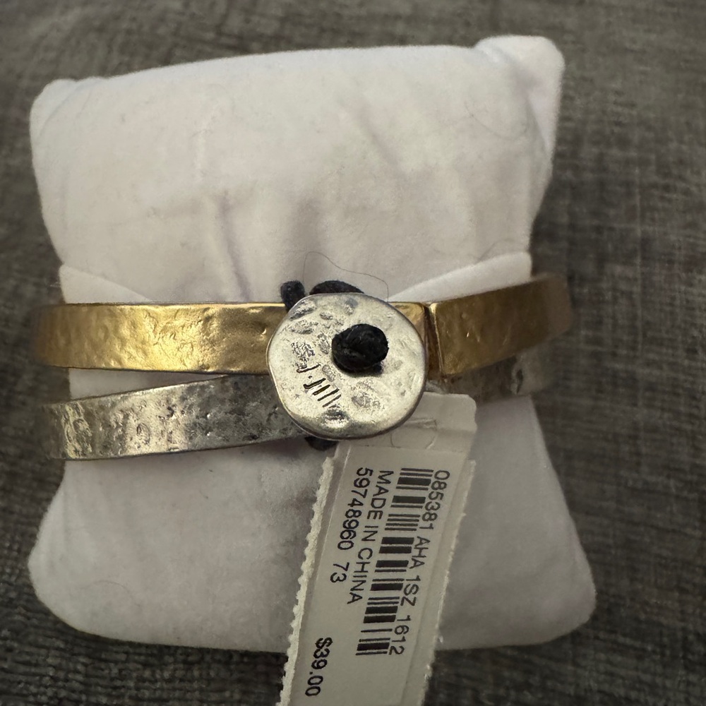 J. Jill Gold and Silver Hammered Bracelet